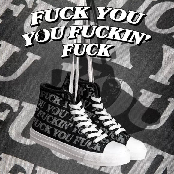 Ripndip Shoes | Fuckin Fuck High Top Shoes Black