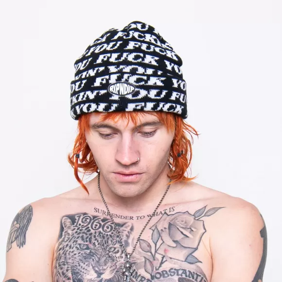 Ripndip Beanies | Fuckin Fuck Knit Beanie Black