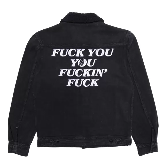 Ripndip Jackets | Fucking Fuck Denim Sherpa Jacket Black Wash