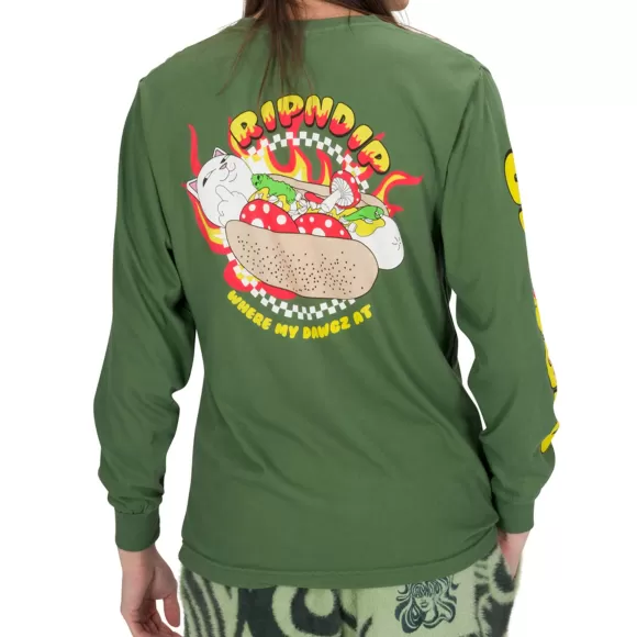 Ripndip Long Sleeve Tees | Glizzy Long Sleeve Olive