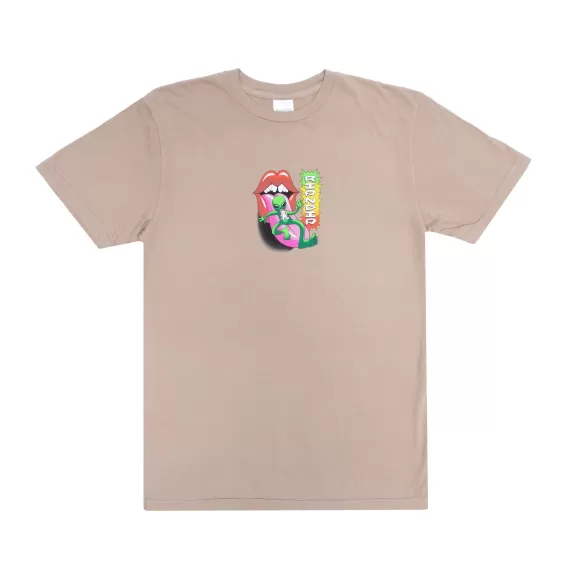 Ripndip Shorts Sleeve Tees | Happy Lickin Tee Almond