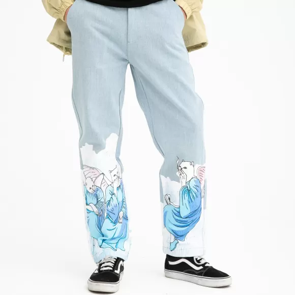 Ripndip Pants | Heaven And Hell Denim Pants Light Wash