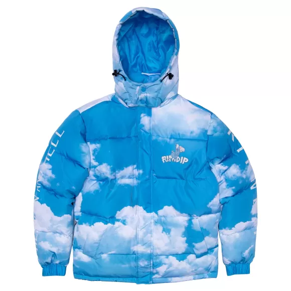 Ripndip Jackets | Heaven And Hell Puffer Jacket Blue