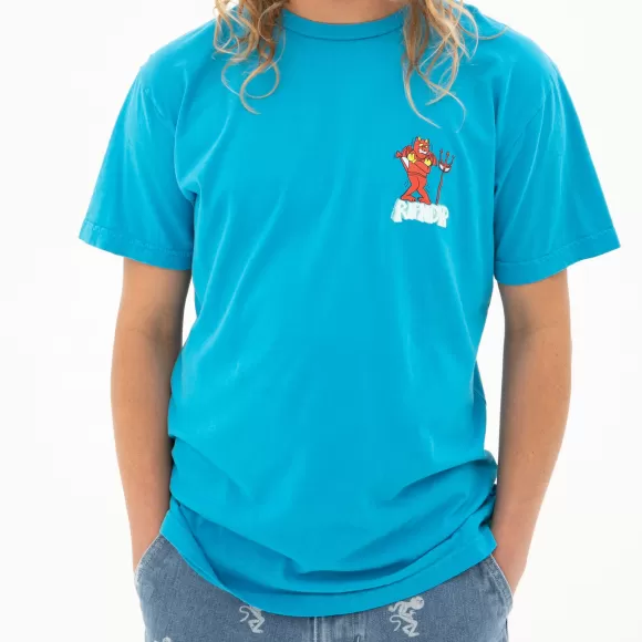 Ripndip Shorts Sleeve Tees | Heck Freezes Over Tee Azure Blue