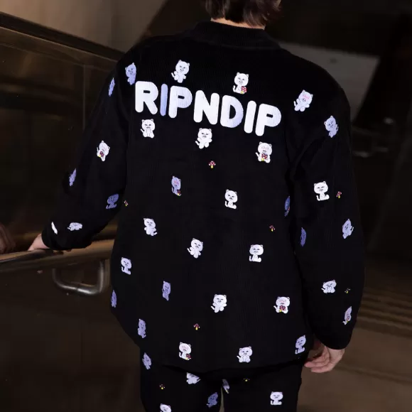 Ripndip Jackets | Hello Nermy Corduroy Jacket Black