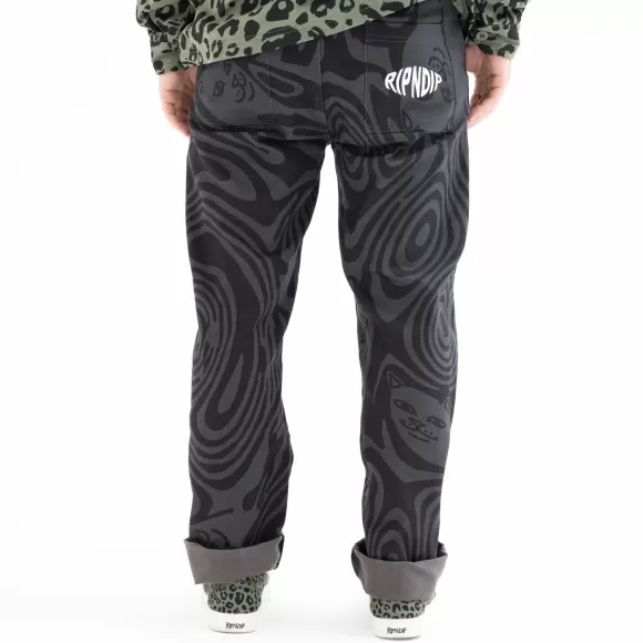 Ripndip Pants | Hypnotic Cotton Twill Pants Black