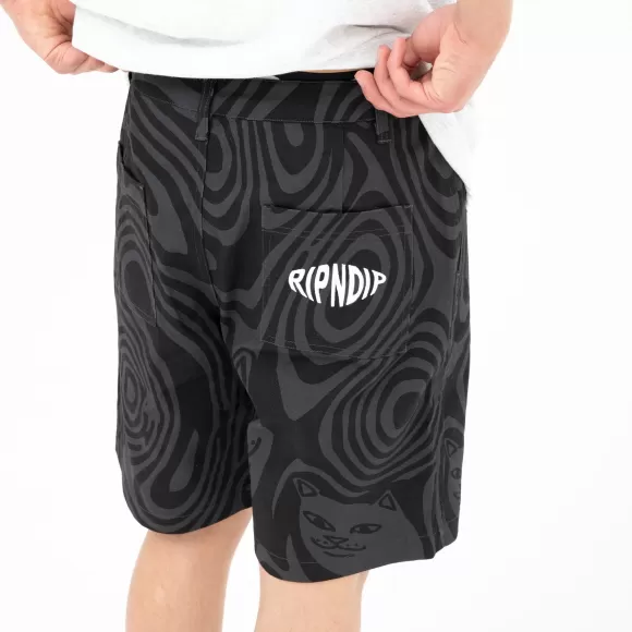 Ripndip Shorts | Hypnotic Cotton Twill Shorts Black