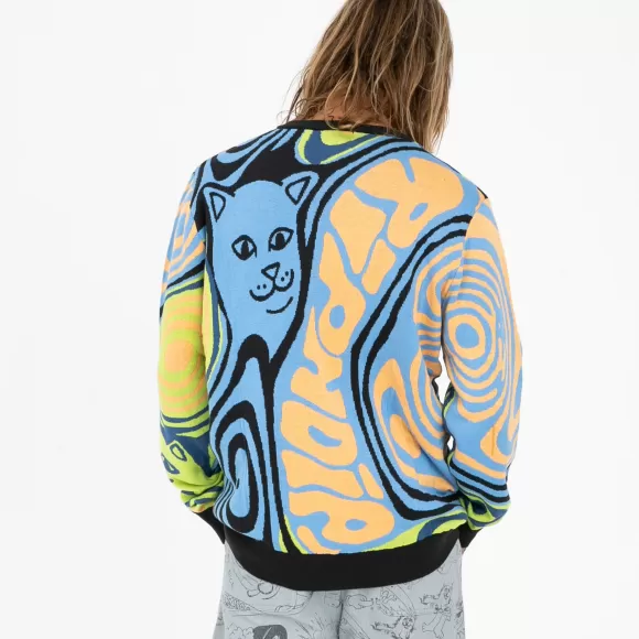 Ripndip Knits / Sweaters | Hypnotic Knitted Sweater Blue/Neon