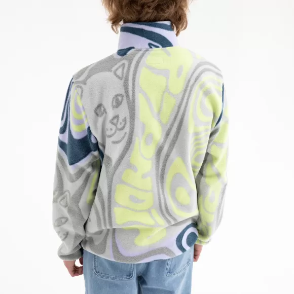 Ripndip Jackets | Hypnotic Polar Fleece Jacket Grey/Lavender/Neon