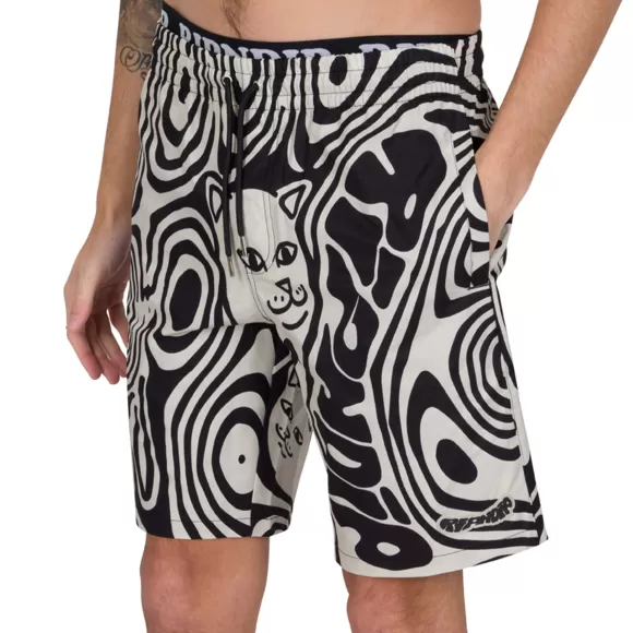 Ripndip Swim Shorts | Hypnotic Swim Shorts Black/Cream