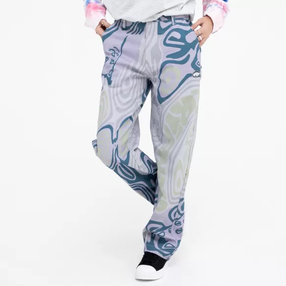 Ripndip Pants | Hypnotic Twill Pants Grey/Lavender/Neon