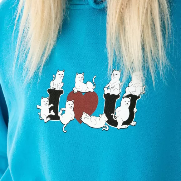 Ripndip Hoodies / Crewnecks | I Heart U Hoodie Azure Blue