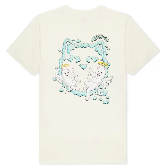 Ripndip Shorts Sleeve Tees | In The Clouds Tee Natural