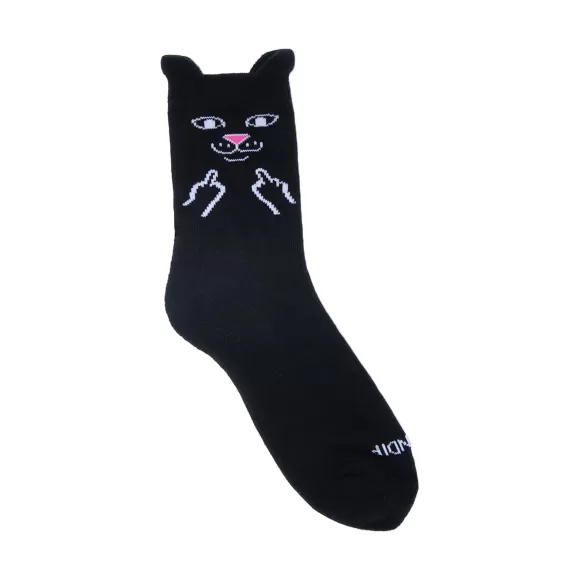 Ripndip Shop All Socks | Jerm Face Mid Socks Black