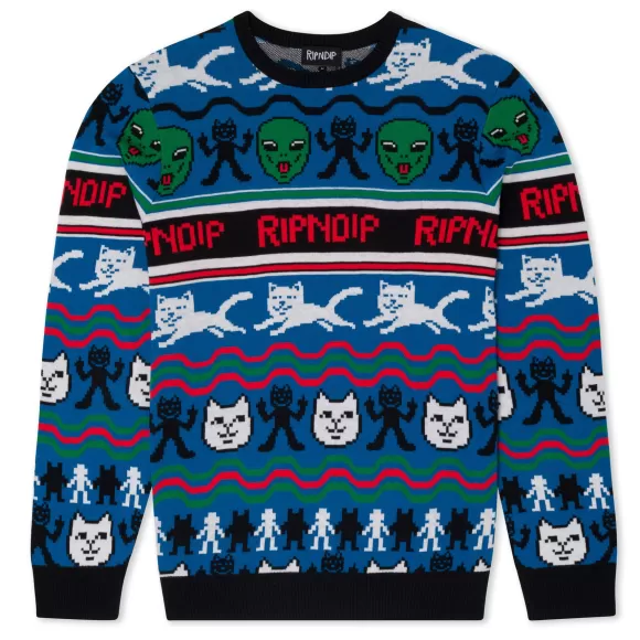 Ripndip Holiday Sweaters | Jolly Holiday Knit Sweater Multi