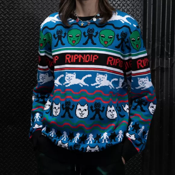 Ripndip Holiday Sweaters | Jolly Holiday Knit Sweater Multi