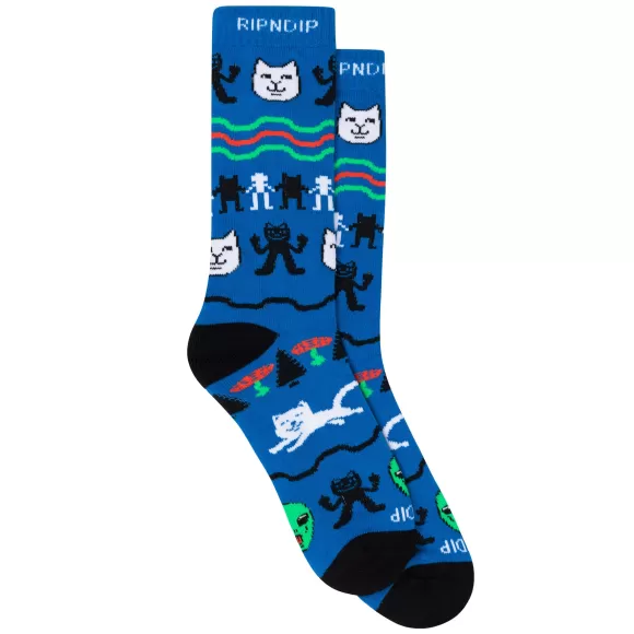 Ripndip Shop All Socks | Jolly Holiday Socks Navy