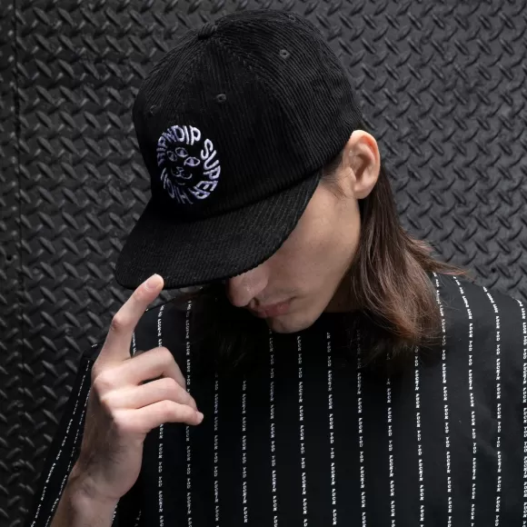 Ripndip 6 Panels | Kinetic Field 6 Panel Corduroy Strapback Black