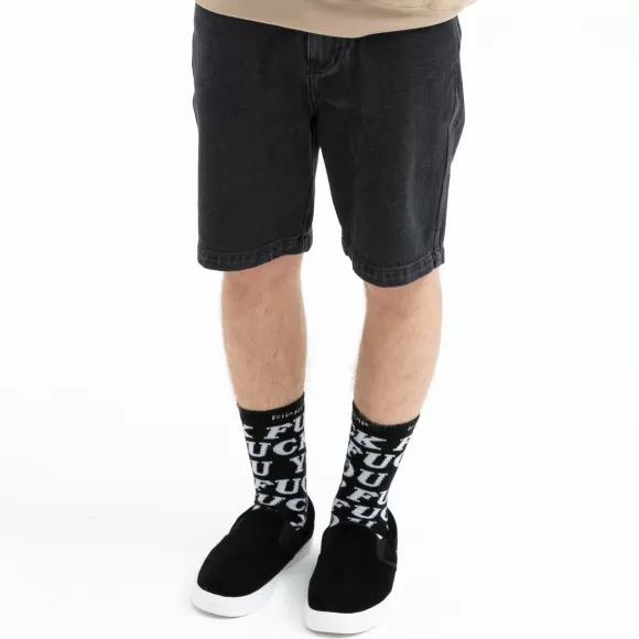 Ripndip Shorts | La Brea Denim Shorts Black Medium Wash