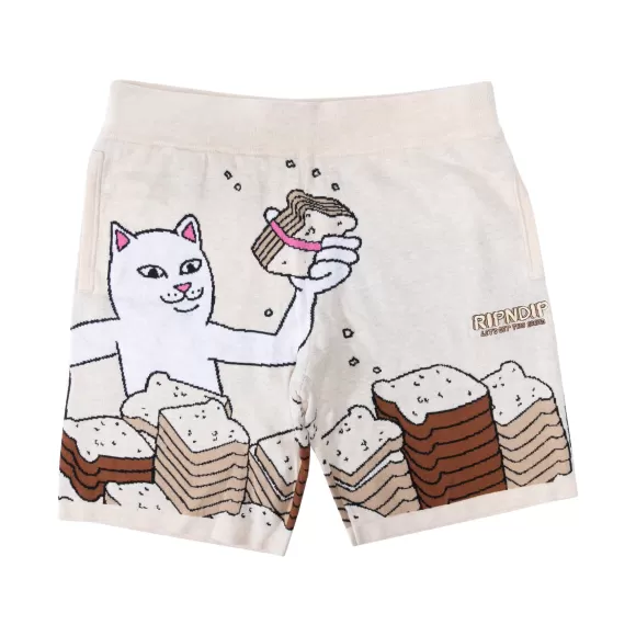 Ripndip Shorts | Lets Get This Bread Knit Shorts Natural