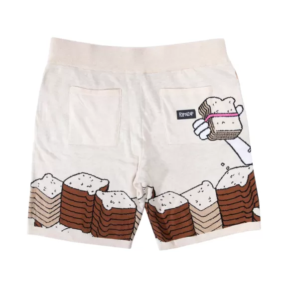 Ripndip Shorts | Lets Get This Bread Knit Shorts Natural