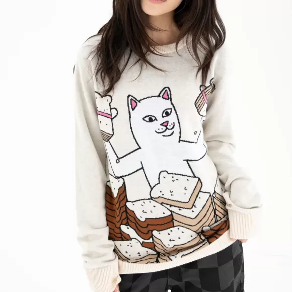 Ripndip Knits / Sweaters | Lets Get This Bread Knit Sweater Natural