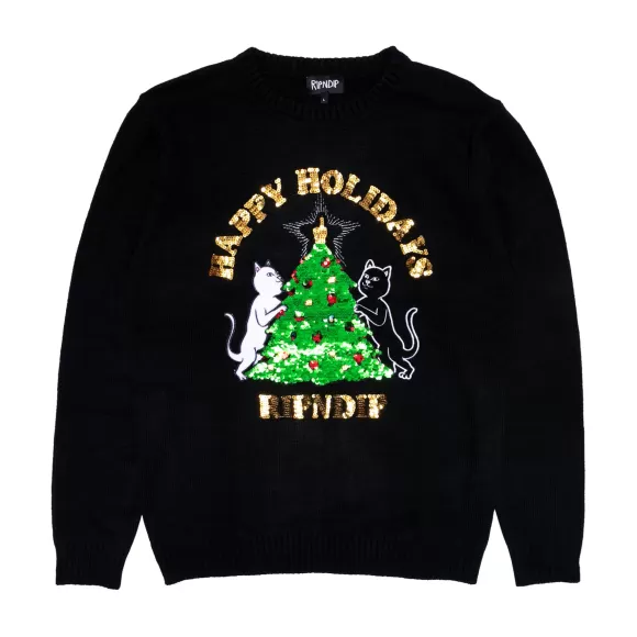 Ripndip Knits / Sweaters | Litmas Tree Knitted Sweater Black