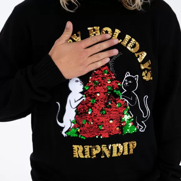 Ripndip Knits / Sweaters | Litmas Tree Knitted Sweater Black