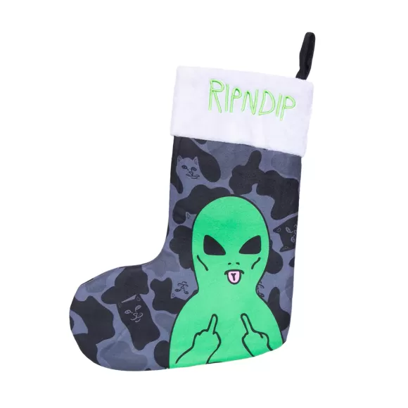 Ripndip Home Goods | Lord Alien Christmas Stocking Black