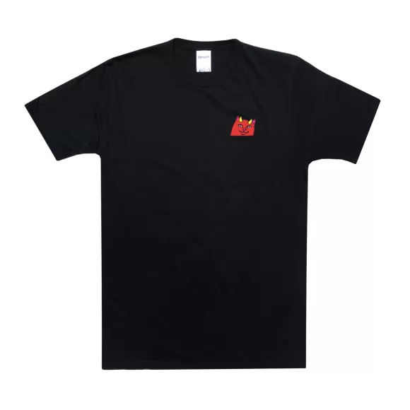 Ripndip Shorts Sleeve Tees | Lord Devil Pocket Tee Black