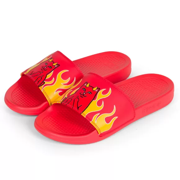 Ripndip Shoes | Lord Devil Slides Red