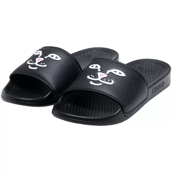 Ripndip Shoes | Lord Jermal Face Slides Black