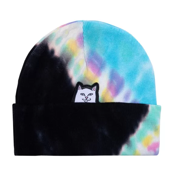 Ripndip Beanies | Lord Nermal Beanie Black / Rainbow Tie Dye