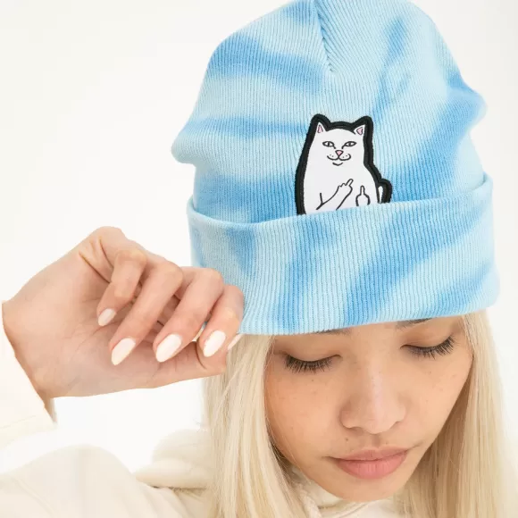 Ripndip Beanies | Lord Nermal Beanie Light Blue Tie Dye