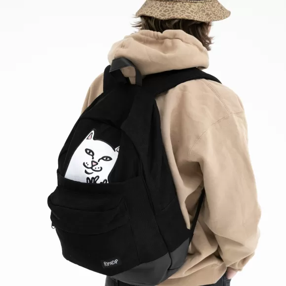 Ripndip Backpacks | Lord Nermal Corduroy Backpack Black