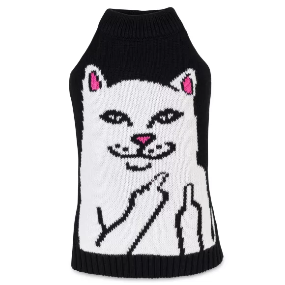 Ripndip Pet Supplies | Lord Nermal Pet Knit Sweater Vest Black