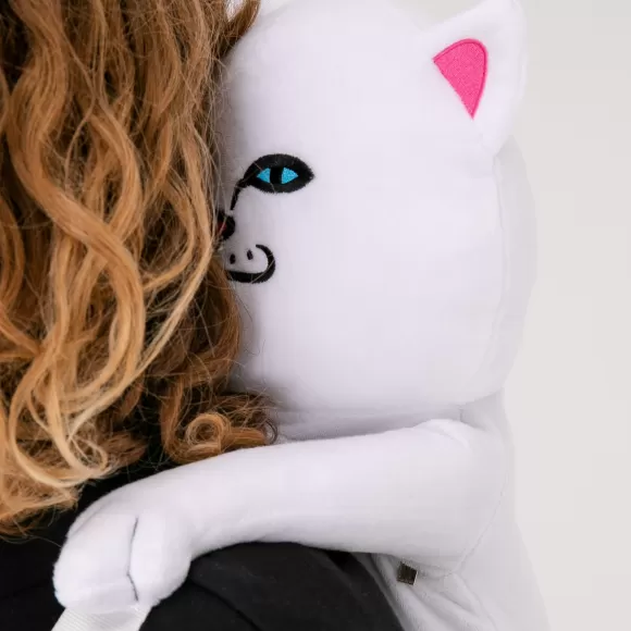 Ripndip Back 2 Skewl | Lord Nermal Plush Backpack White