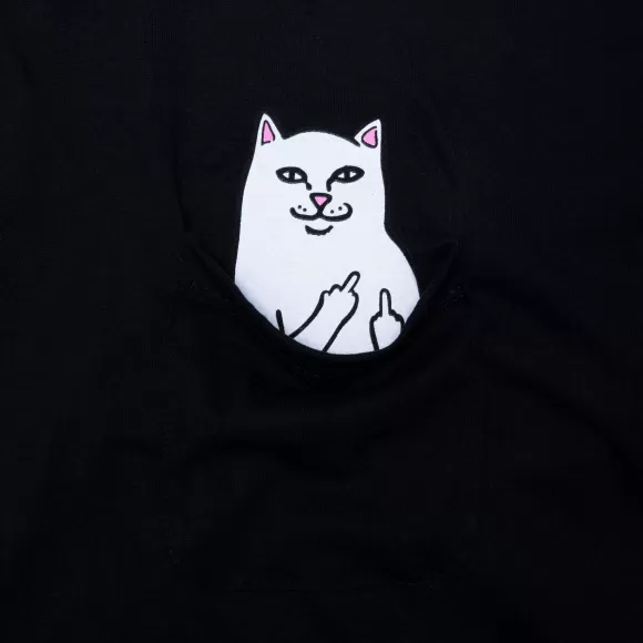 Ripndip Lord Nermal Tees | Lord Nermal Pocket L/S Black