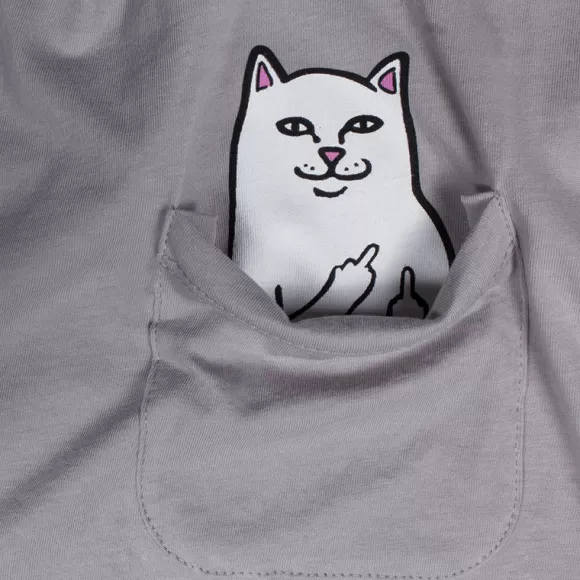 Ripndip Shorts Sleeve Tees | Lord Nermal Pocket Tee Cool Gray