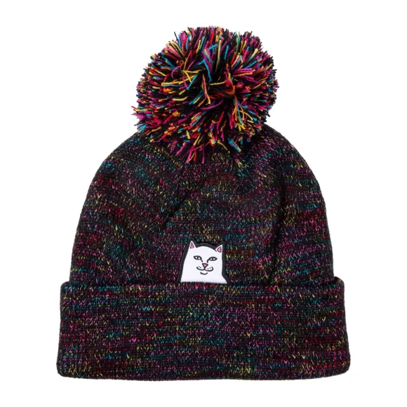 Ripndip Beanies | Lord Nermal Pom Beanie Black Multi