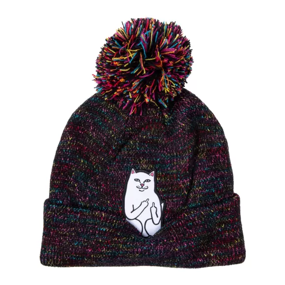 Ripndip Beanies | Lord Nermal Pom Beanie Black Multi