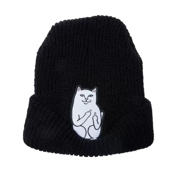 Ripndip Beanies | Lord Nermal Ribbed Beanie Black