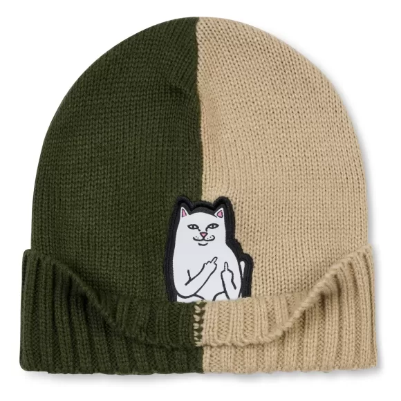 Ripndip Beanies | Lord Nermal Split Beanie Moss / Stone