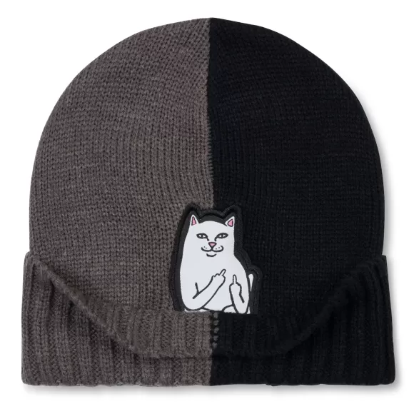 Ripndip Beanies | Lord Nermal Split Beanie Charcoal / Black