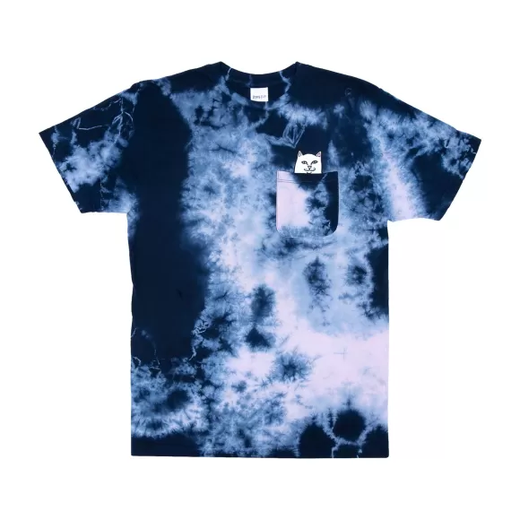 Ripndip Shorts Sleeve Tees | Lord Nermal S/S Pocket Tee Navy/Pink Tie Dye