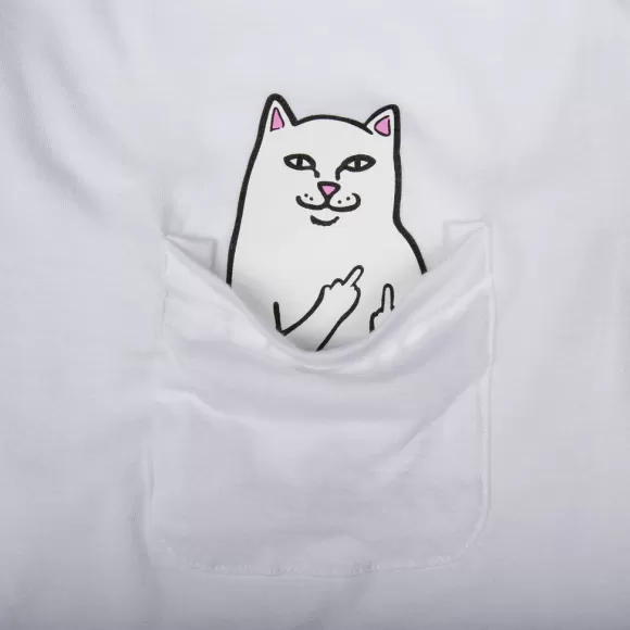 Ripndip Lord Nermal Tees | Lord Nermal S/S Pocket Tee White