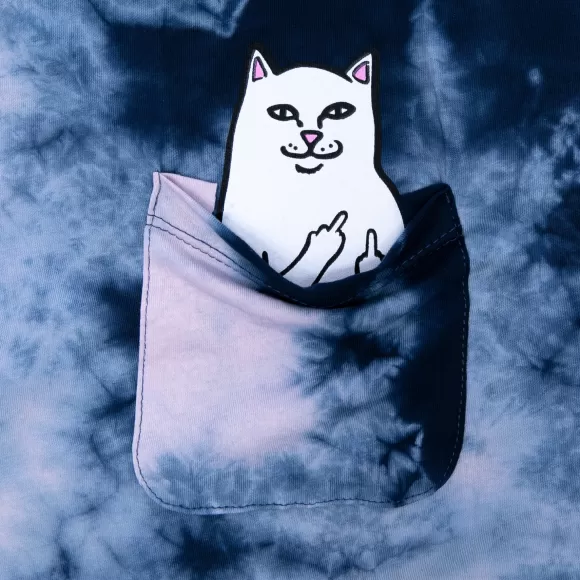 Ripndip Lord Nermal Tees | Lord Nermal S/S Pocket Tee Navy/Pink Tie Dye