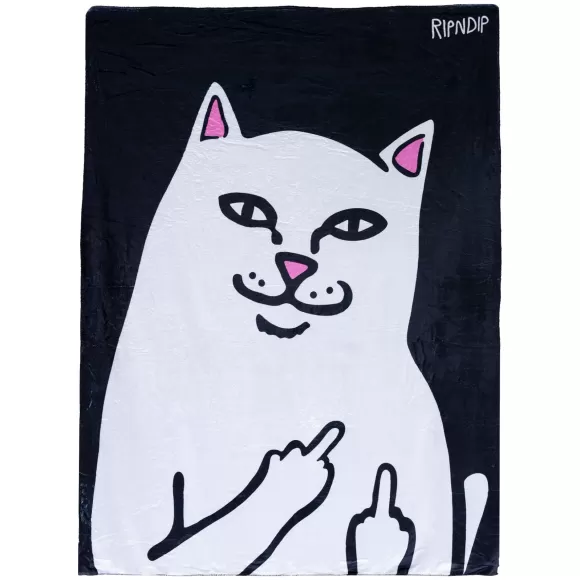 Ripndip Beach Items | Lord Nermal Throw Blanket Black