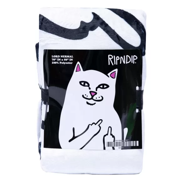 Ripndip Beach Items | Lord Nermal Throw Blanket Black