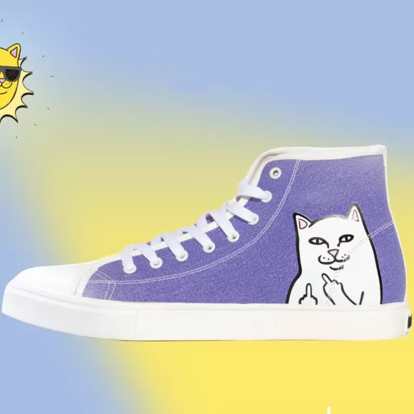 Ripndip Shoes | Lord Nermal Uv Activated High Tops Blue/Fuschia